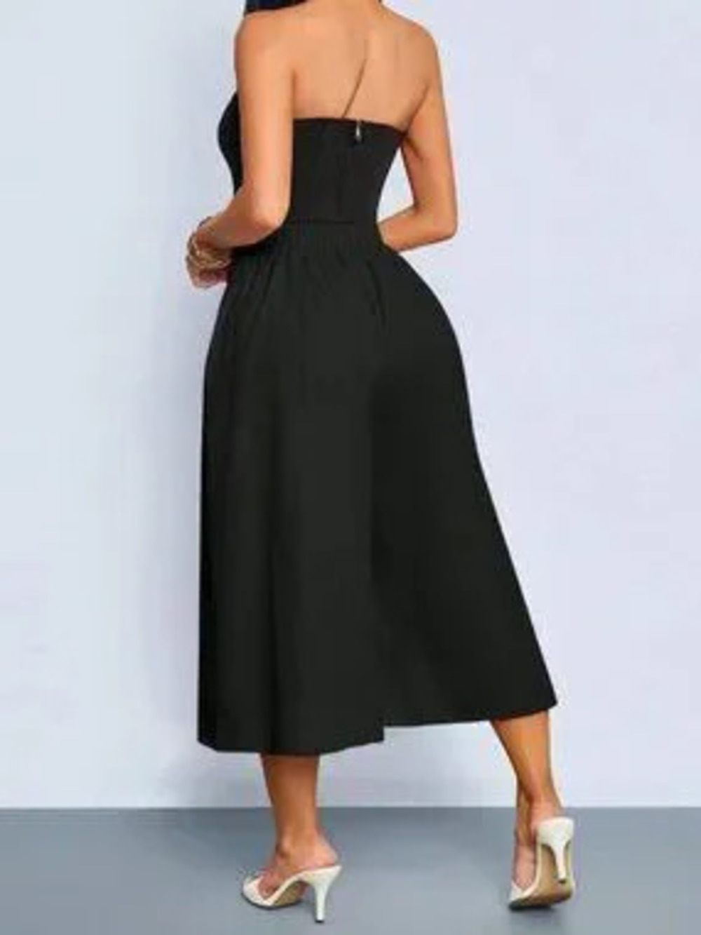 ZARA Black Casual Women's High Waist Capri Pants With Pockets